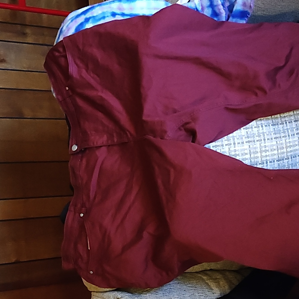 Catherines sateen burgundy jeans